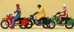Preiser 10081 фигурки мотоциклисты  H0