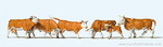 Preiser 10146 фигурки Коровы с коричневыми отметинами  H0