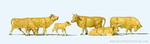 Preiser 10147 фигурки Коровы светло-коричневые  H0