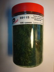 ZIPmaket 69115 декор Трава зеленая темная лесная 3 мм ПРОФИ-ПАК 100 гр