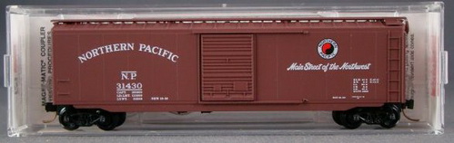Micro Trains 31060 вагон 50`крытый вагон Northern Pacific  N ― Zugmodell -- Модели железных дорог ведущих фирм: Piko, Roco, Noch, Vollmer, Faller, Auhagen, Trix, Tillig, Busch
